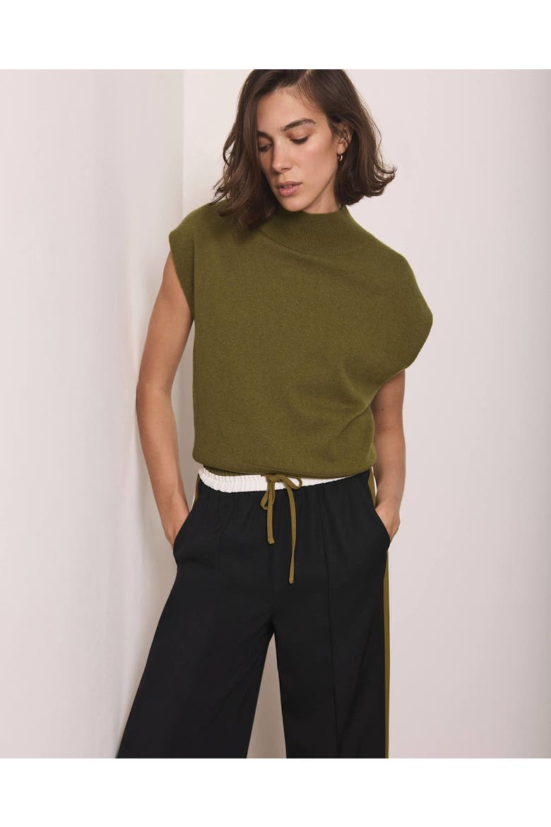 Wool Blend Sleeveless Top, Alternate, color, Green