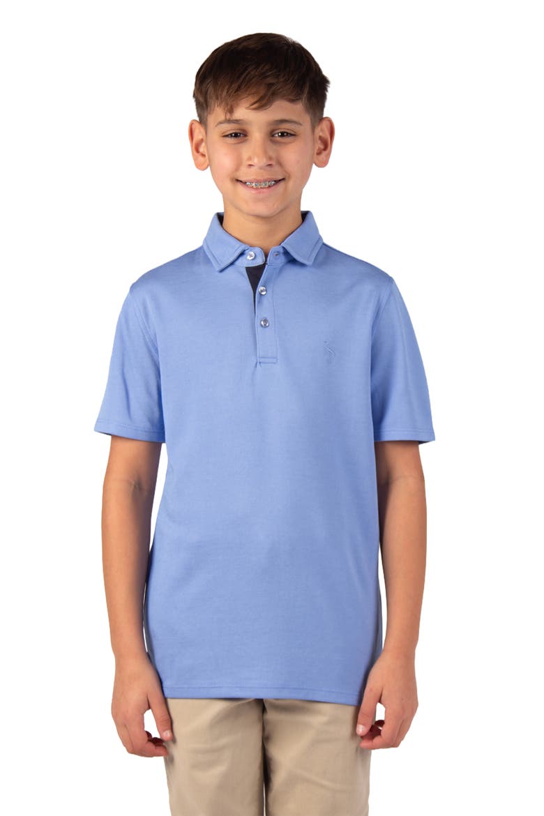 Kids' Modal Blend Polo, Main, color, TRUE BLUE