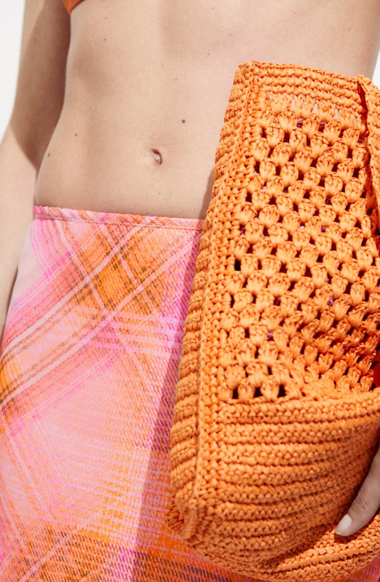 MANGO Plaid Maxi Skirt, Alternate, color,