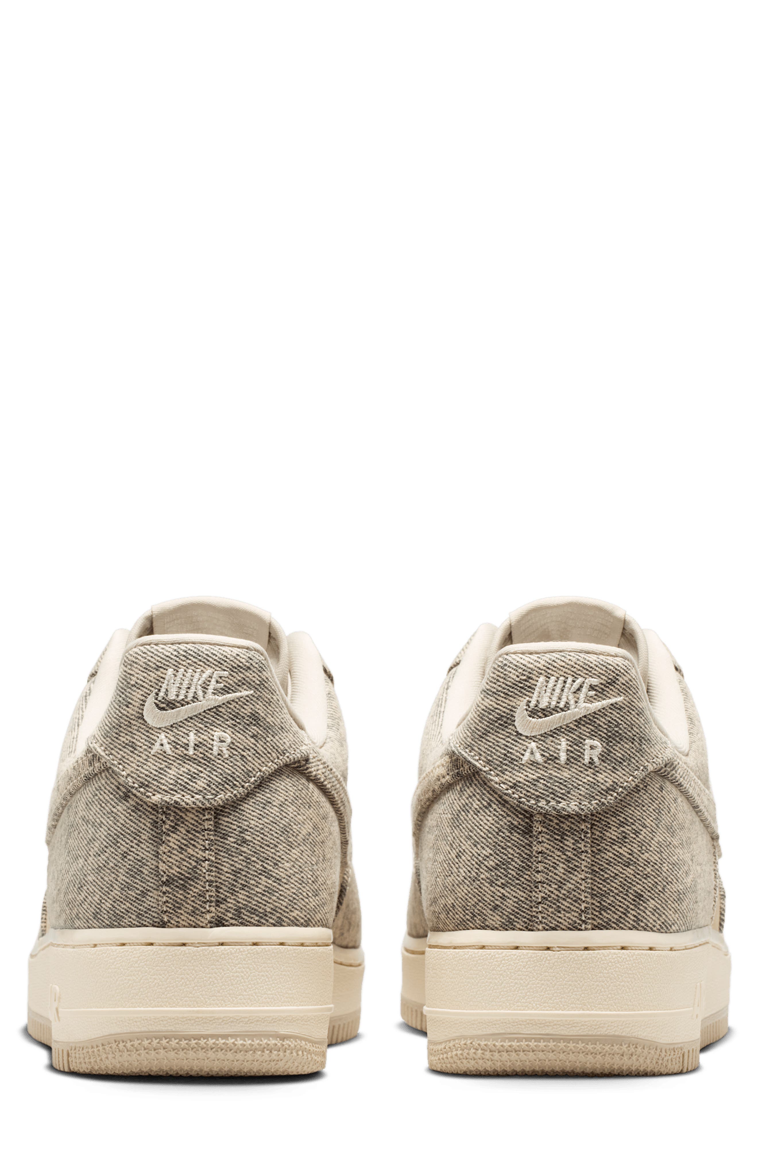 Air Force 1 '07 LV8 Denim Basketball Sneaker, Alternate, color, KHAKI/ SILVER/ DESERT KHAKI