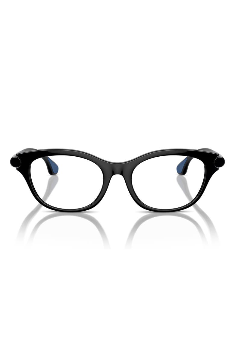 Burberry 45mm Square Optical Glasses, Main, color, Black / Demo Lens