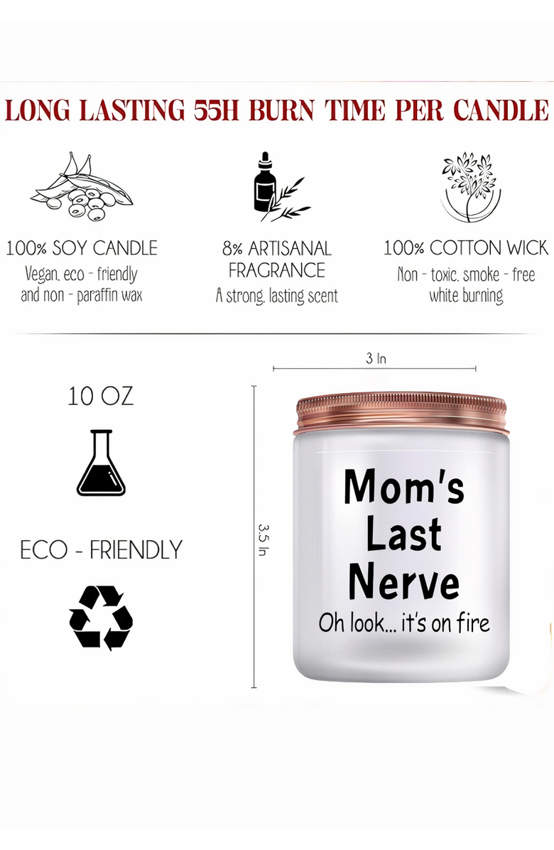 Lovery Mom's Last Nerve Mother's Day Candle, Alternate, color, Vanilla
