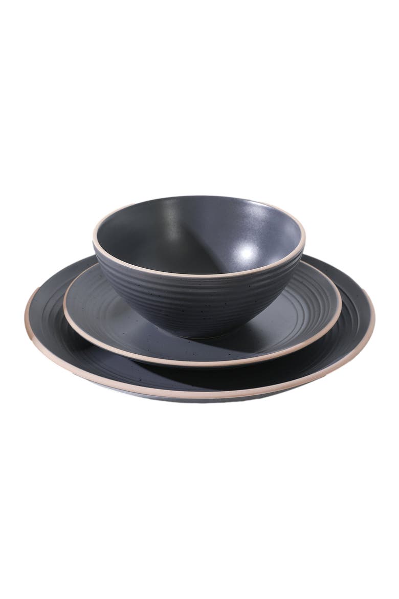 Lauren Stoneware 16-Piece Dinnerware Set, Alternate, color, Charcoal