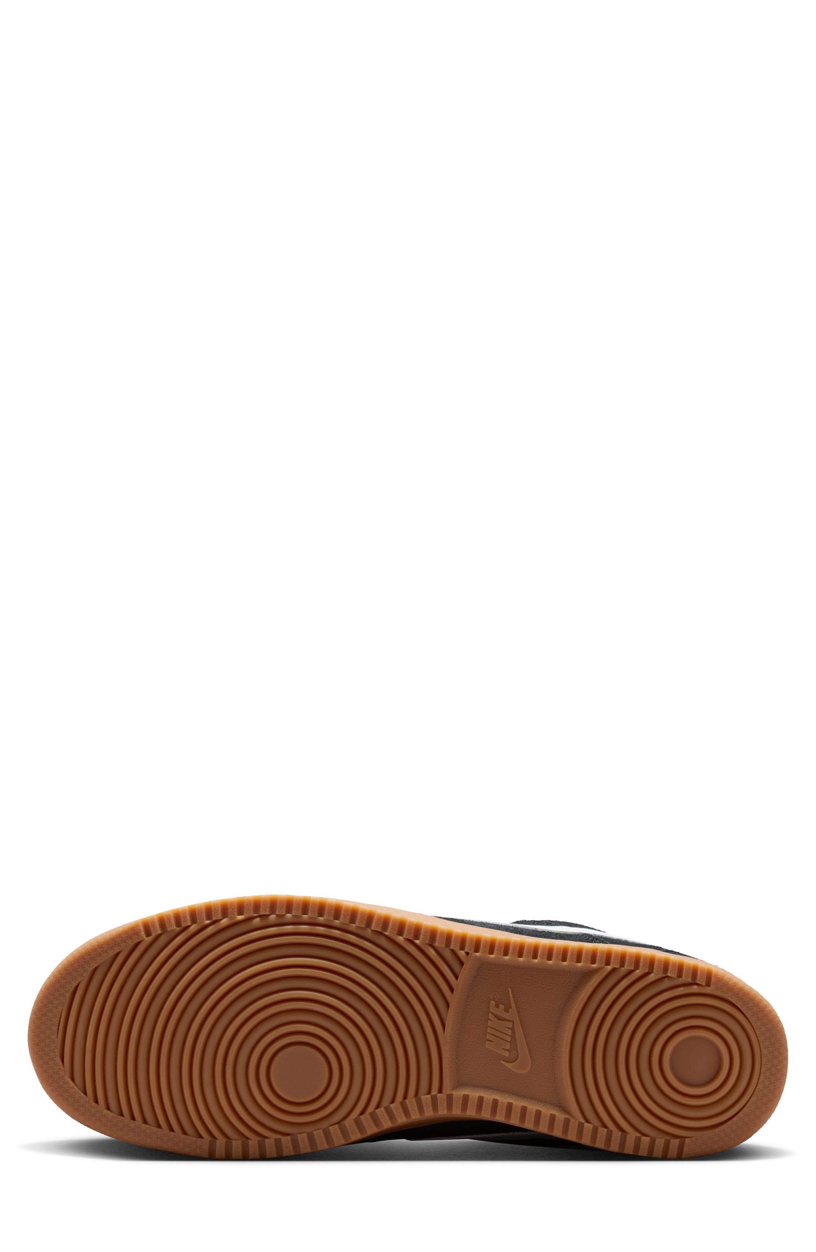 Nike Court Vision Low Top Sneaker, Alternate, color, Black/ Gum Medium Brown