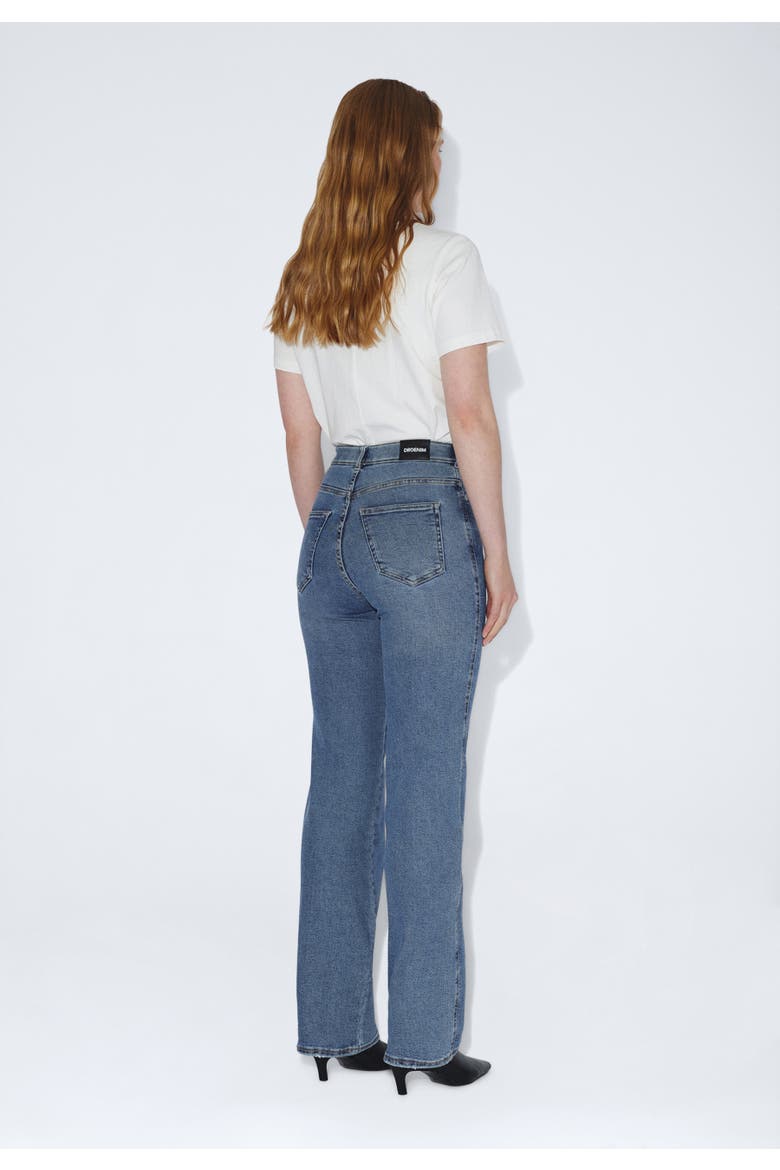 Moxy High Straight Jeans, Alternate, color, Cape Sky Worn Hem