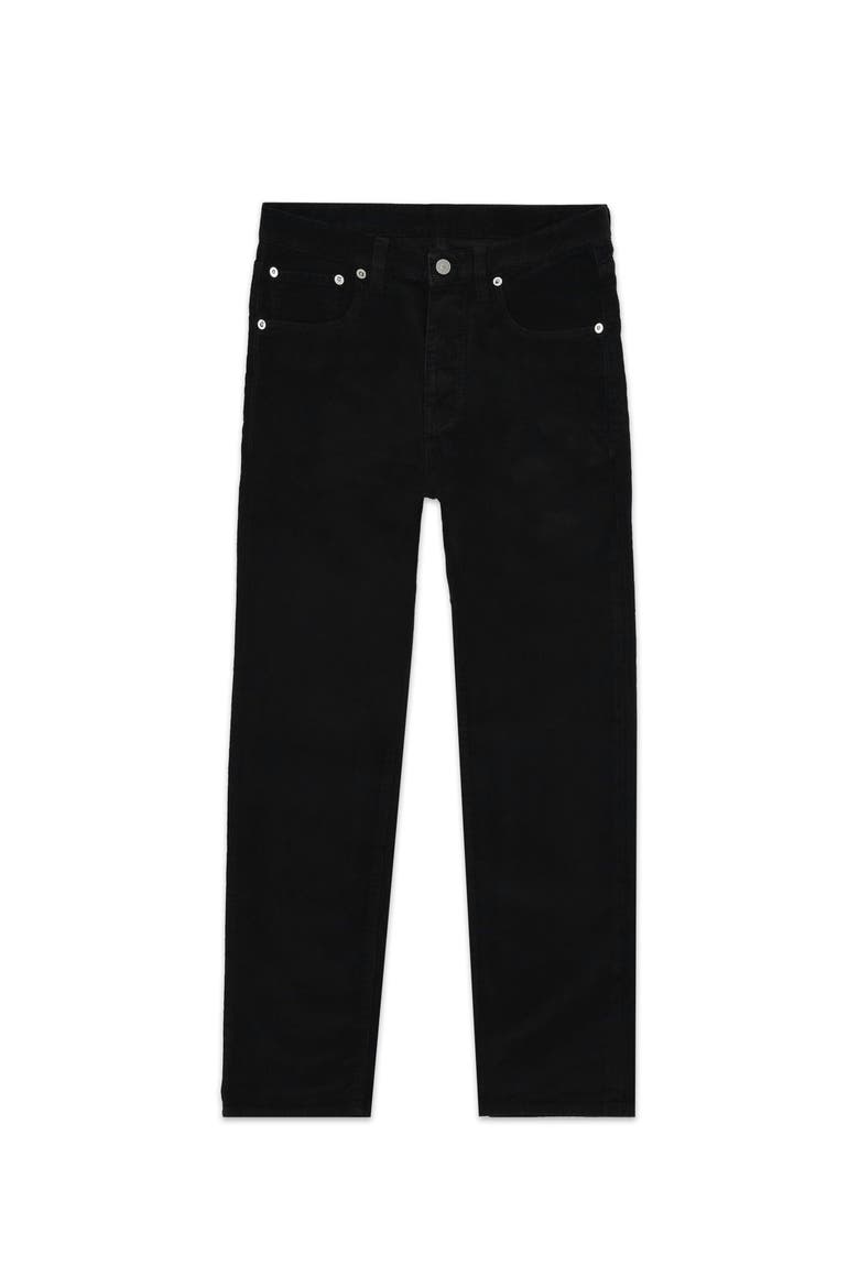 Corduroy Five Pocket Trousers, Main, color, Black