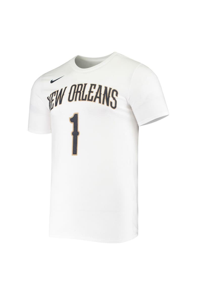Men's Nike Zion Williamson White New Orleans Pelicans Name & Number Performance T-Shirt, Alternate, color, White