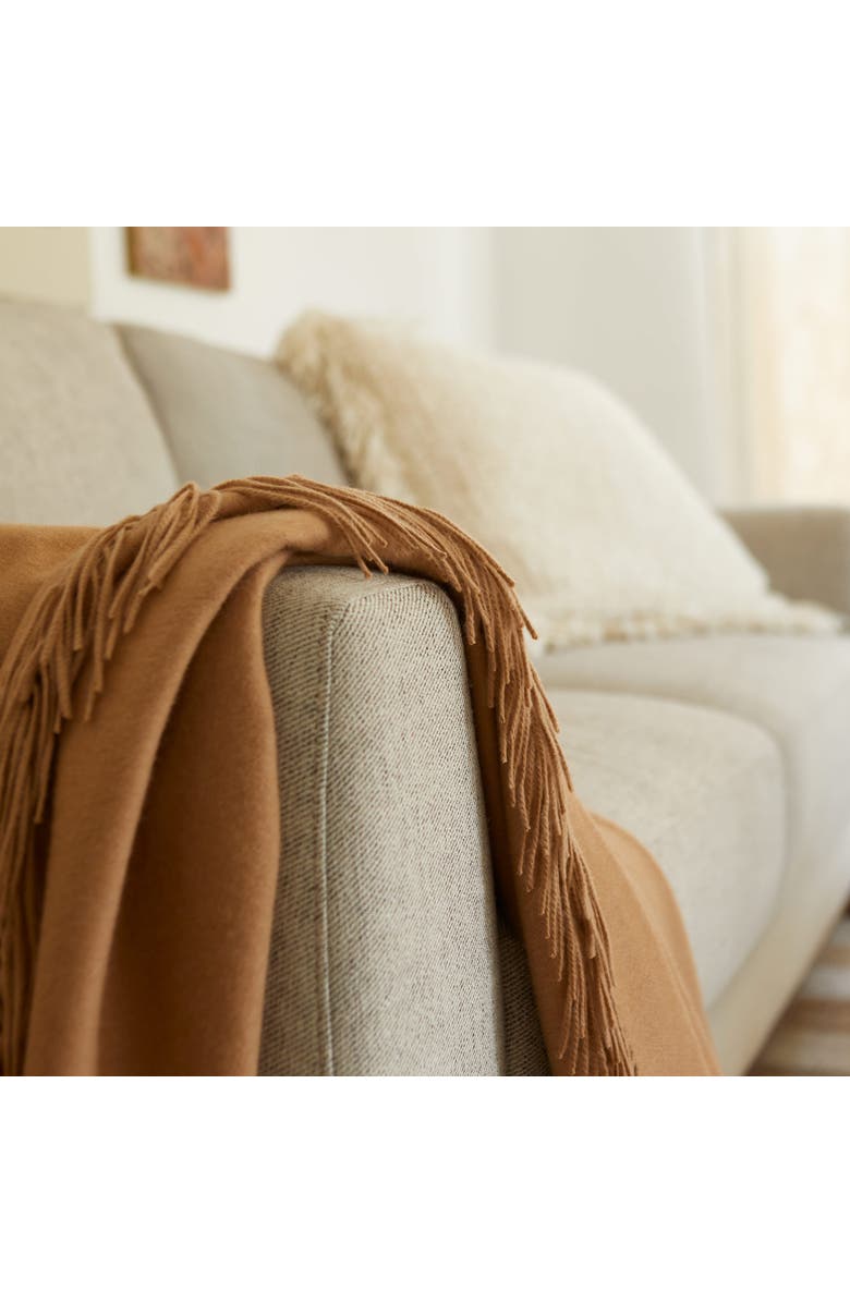 Italic Remi Cashmere Throw Blanket, Alternate, color, Black