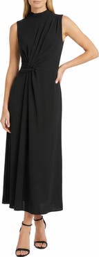 Maggy London Pleated Sleeveless A-Line Dress