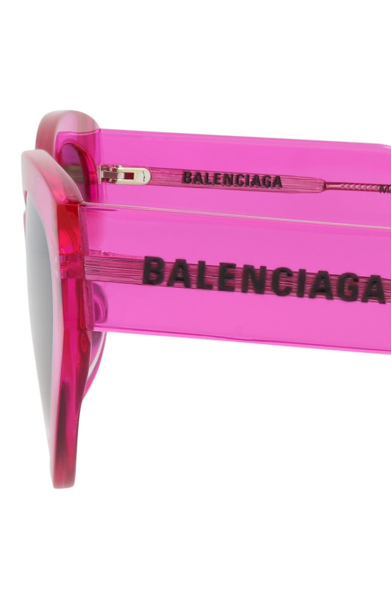 Balenciaga 57mm Cat Eye Sunglasses, Alternate, color, Fuchsia Fuchsia Grey