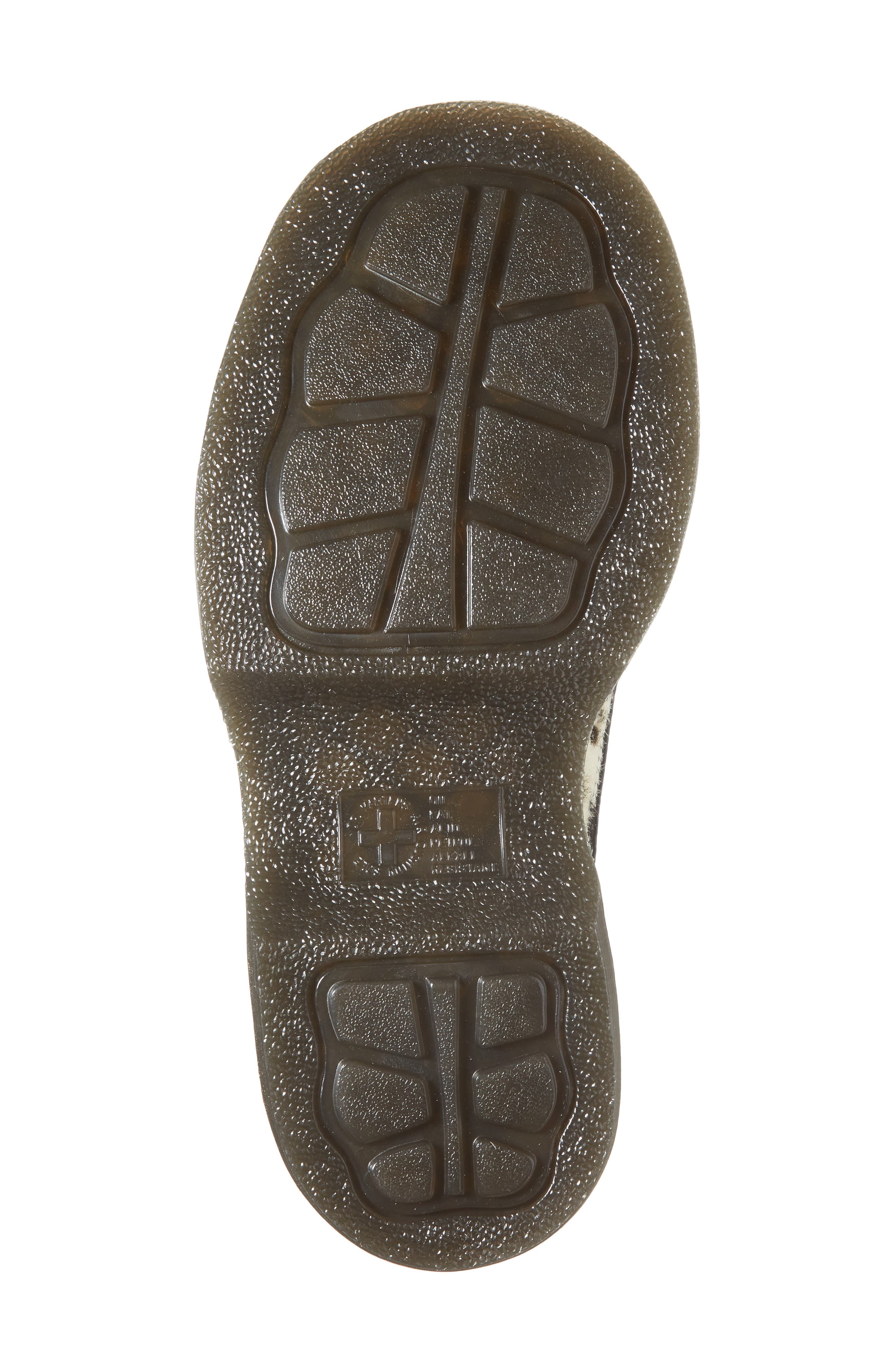 Dr. Martens Buzz 5i Genuine Calf Hair Platform Oxford, Alternate, color, Cream And Black Calf Hair