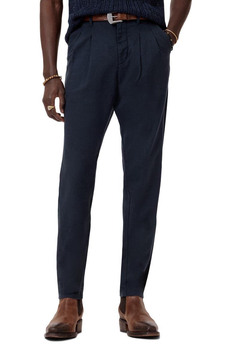 Kian Pleated Carrot Fit Pants, Main, color, LAKE BLUE