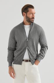 Brunello Cucinelli Cashmere and silk lightweight cardigan with zipper