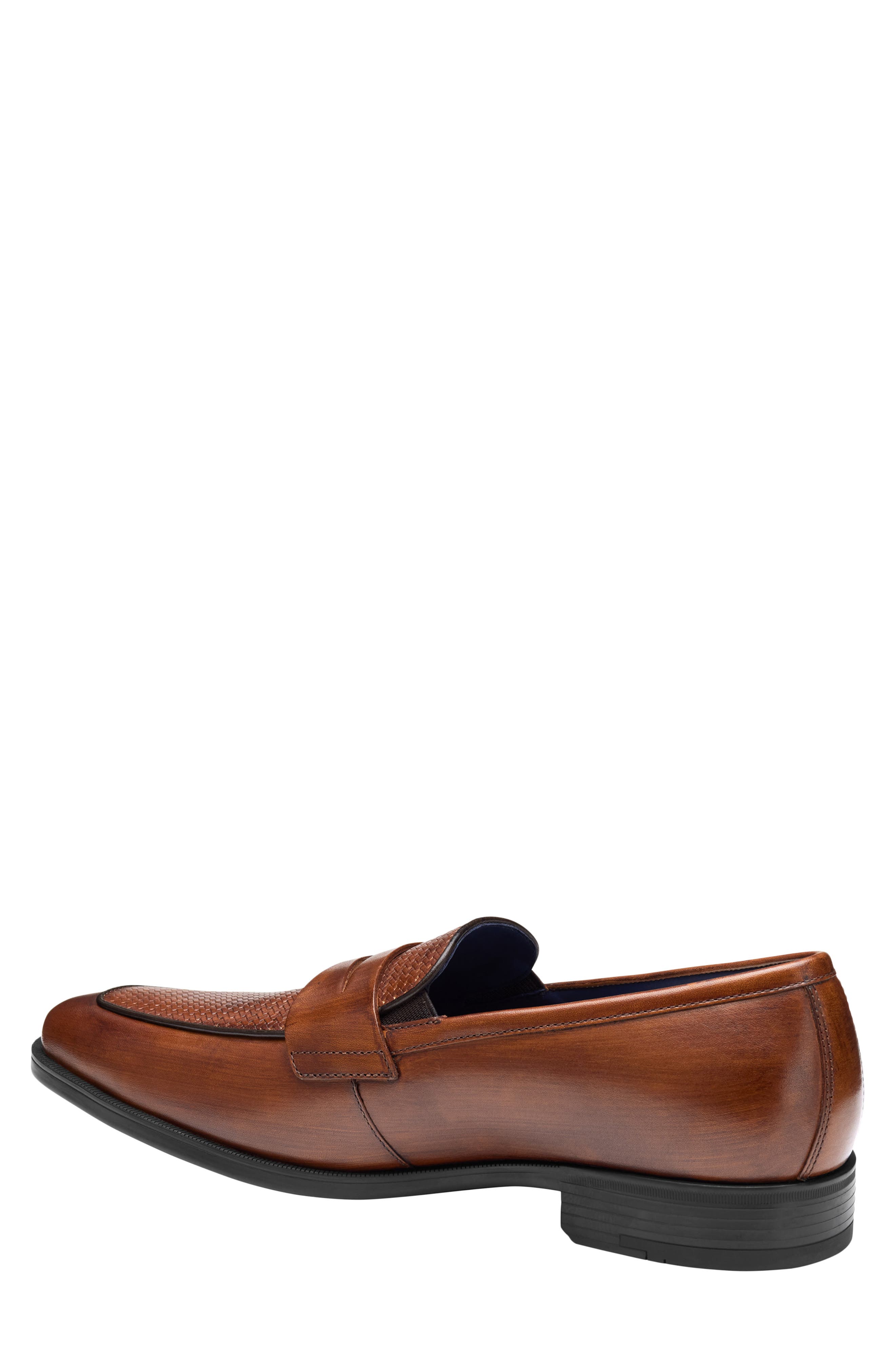 Gibbons Embossed Penny Loafer, Alternate, color, MAHOGANY FULL GRAIN