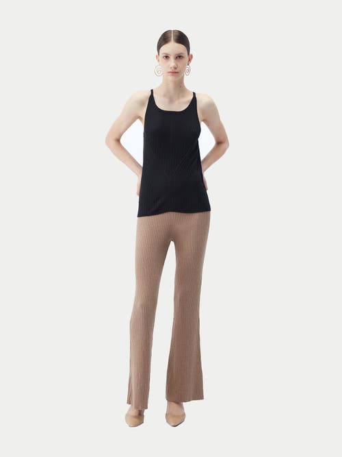 Gobi Mongolian Cashmere Sleeveless Silk Cashmere Top In Black