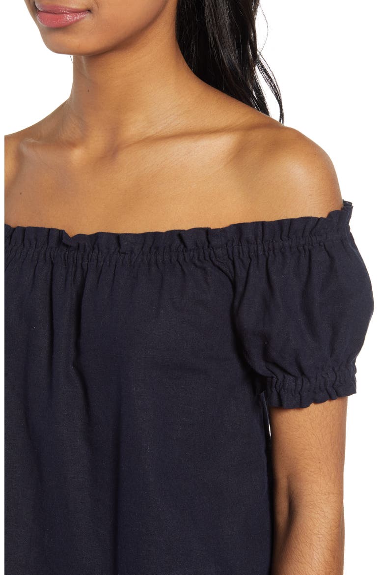 Vmanna Milo Off the Shoulder Top, Alternate, color, NIGHT SKY