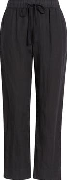 Caslon® Tie Waist Taper Linen Pants