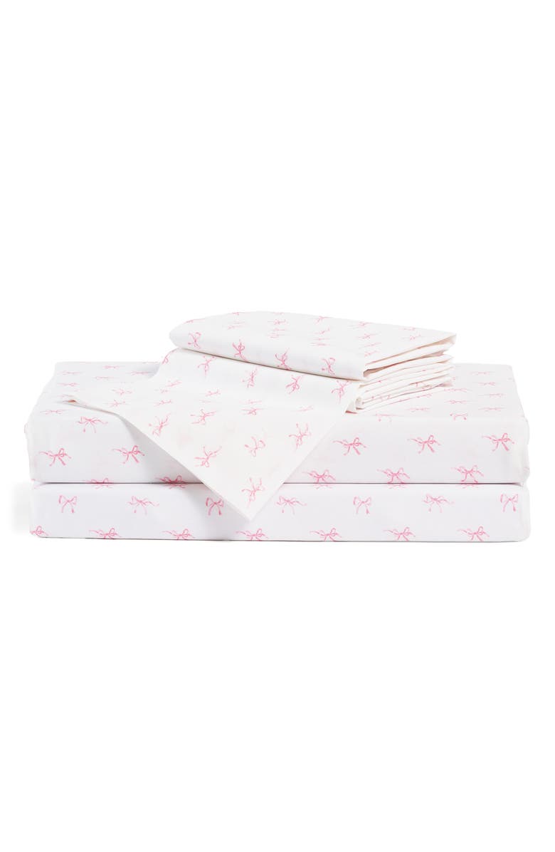 Petite Plume Cotton Sheet Set, Main, color, White