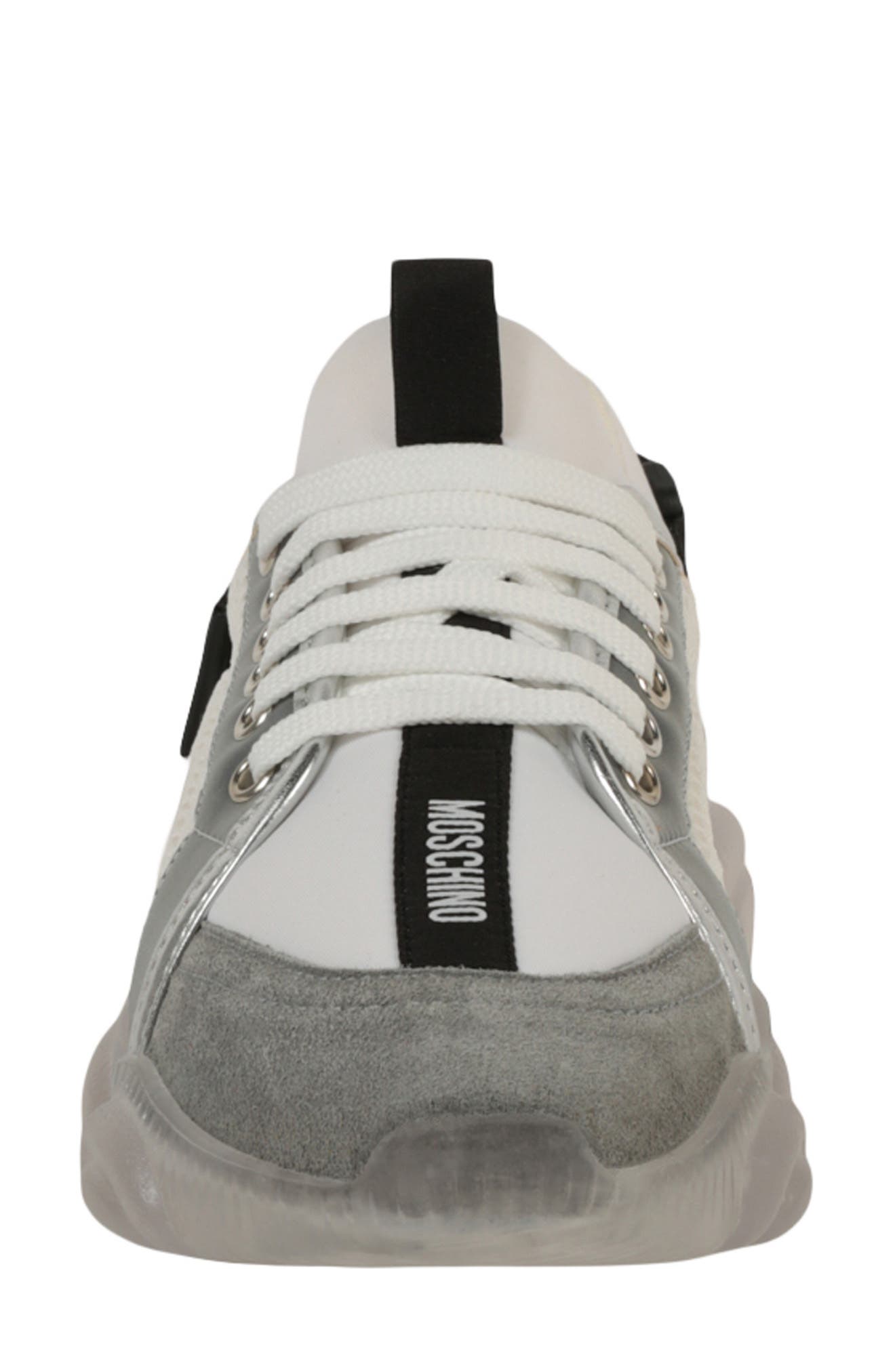 Moschino Mesh Suede Sneaker, Alternate, color, 