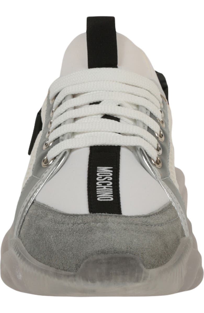 Moschino Mesh Suede Sneaker, Alternate, color,