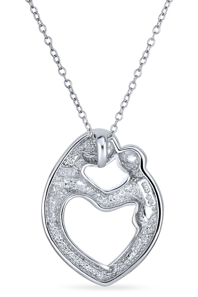 Mother Loving Child Necklace, Alternate, color, SILVER