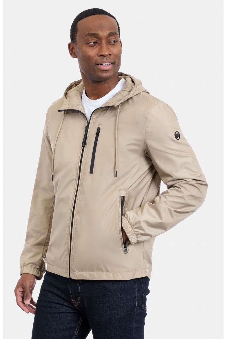 Hooded Windbreaker Jacket, Alternate, color, SAND