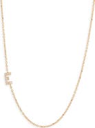 Anzie Love Letter Pavé Diamond Initial Pendant Necklace