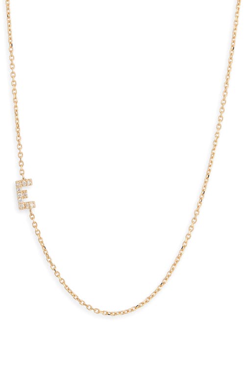 Anzie Love Letter Pavé Diamond Initial Pendant Necklace in Gold-E 