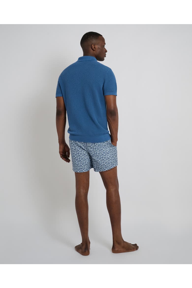 Cotton Textured Knit Polo, Alternate, color, VINTAGE INDIGO