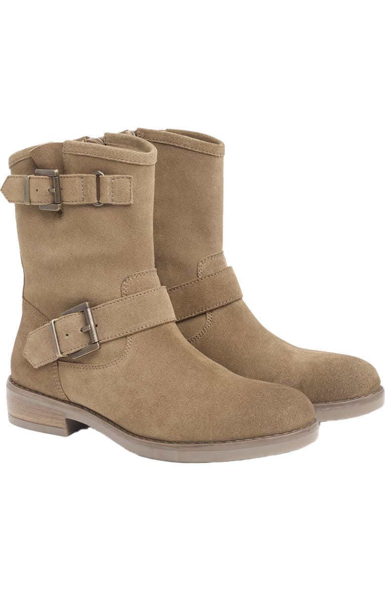 Celtic & Co. Slouch Biker Ankle Boot, Main, color, Taupe