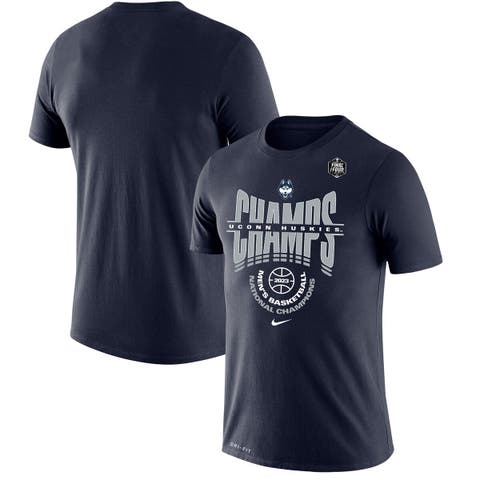 Navy UConn Huskies 2023 NCAA Men's Basketball National Champions Locker Room Big & Tall Performance T-Shirt