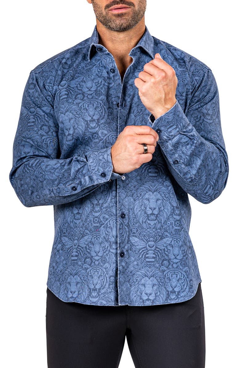 Maceoo Fibonacci Marthy Contemporary Fit Button-Up Shirt, Alternate, color, 