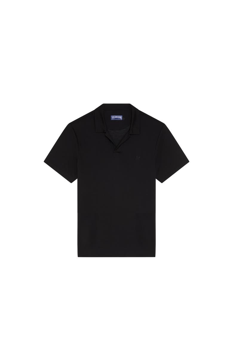 Vilebrequin Men Tencel Polo Shirt Solid, Main, color, Black
