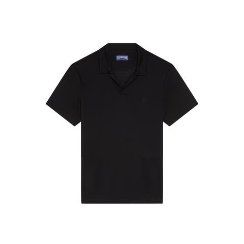 Men Tencel Polo Shirt Solid