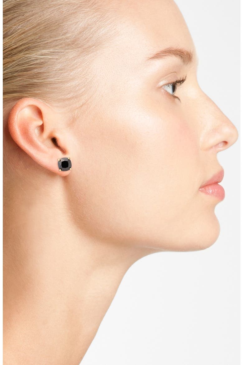 mini square stud earrings, Alternate, color, CLEAR