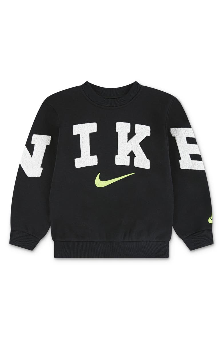 Nike Kids' Club Chenille Fleece Sweatshirt, Main, color, Black