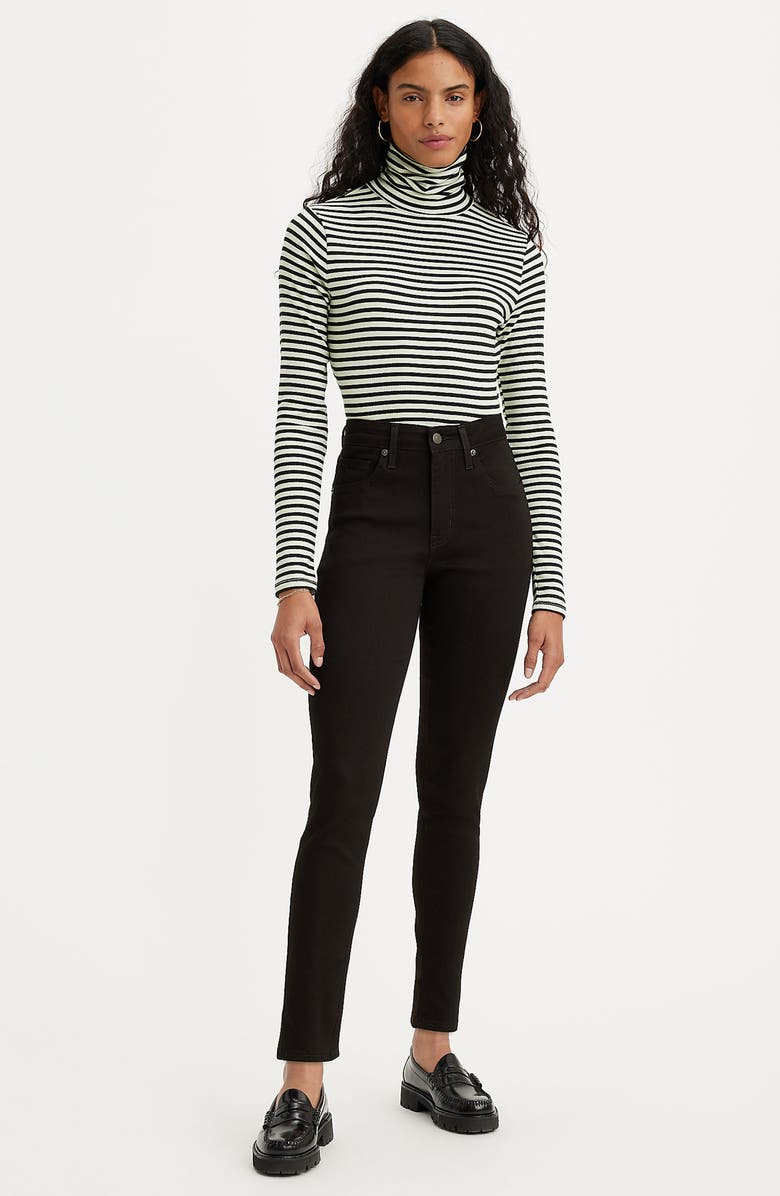 Levi's<sup>®</sup> 721 High Waist Ankle Skinny Jeans, Alternate, color, Soft Black