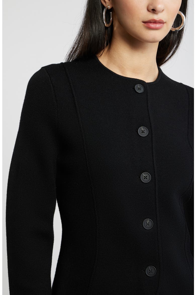 Merino Wool Sweater Jacket, Alternate, color, BLACK