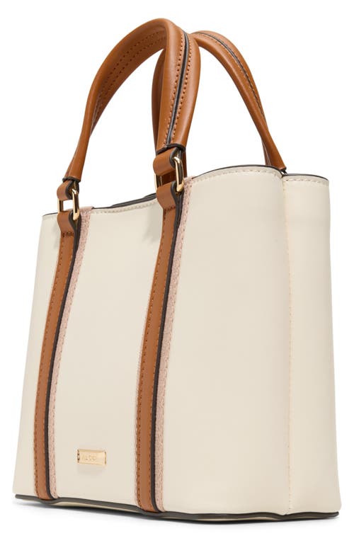Aldo Maleah Faux Leather Satchel In Neutral