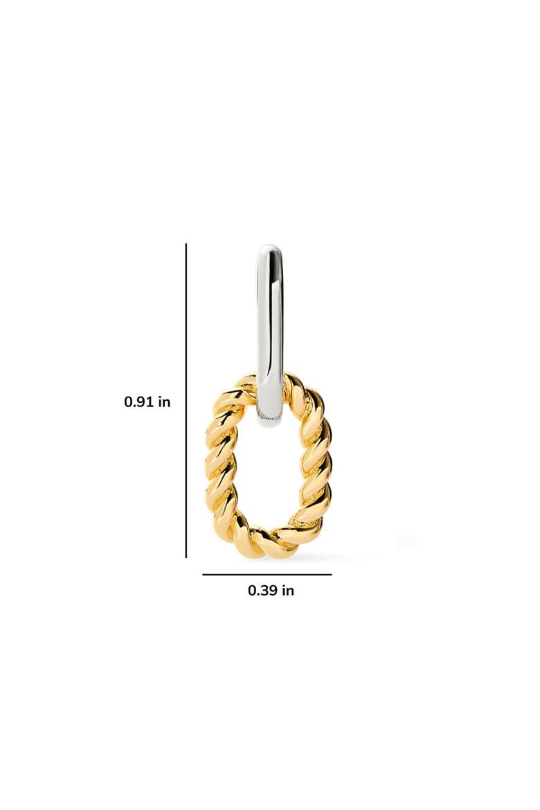Drop Earrings - Ash Double Mini Two Tone, Alternate, color, Two Tone
