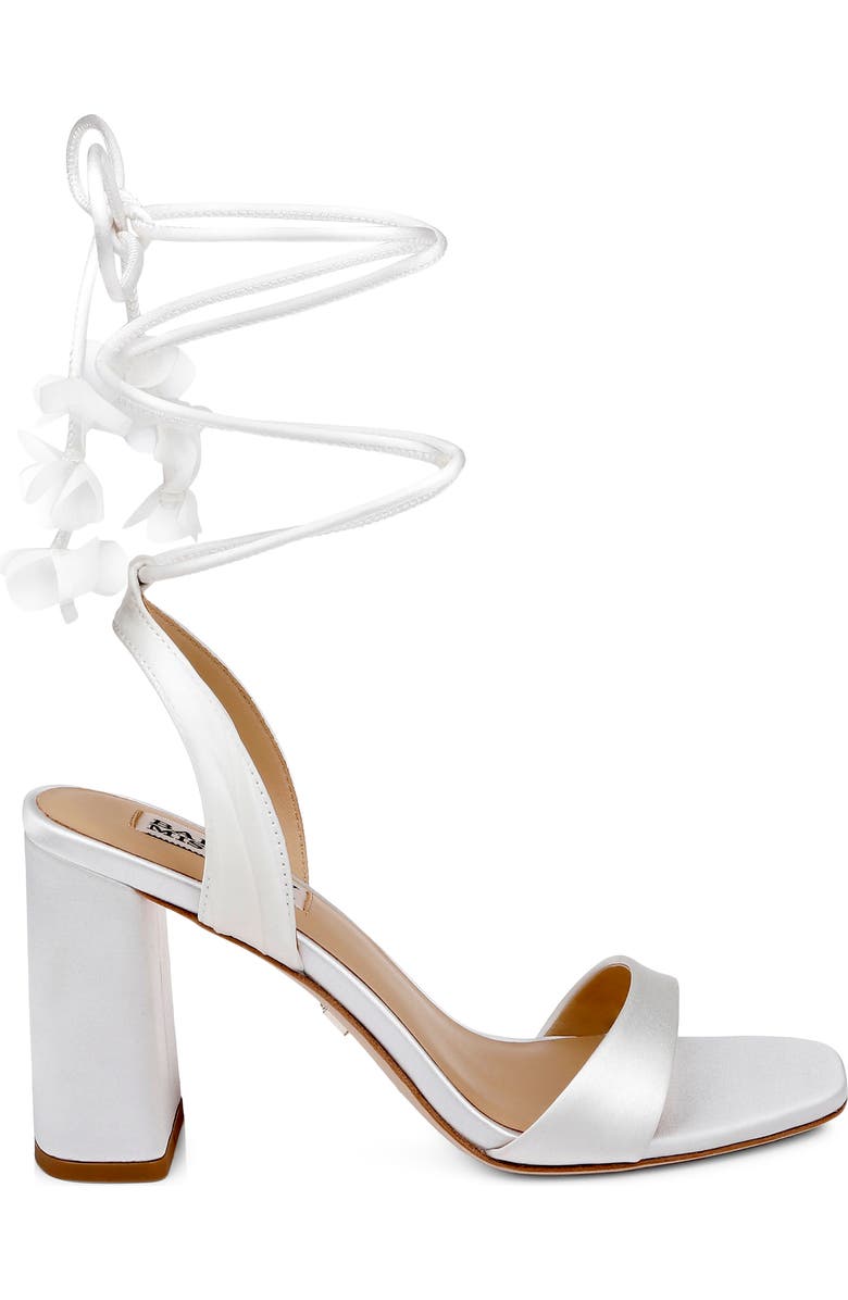 Badgley Mischka Collection Westminster Ankle Wrap Sandal, Alternate, color, White Satin