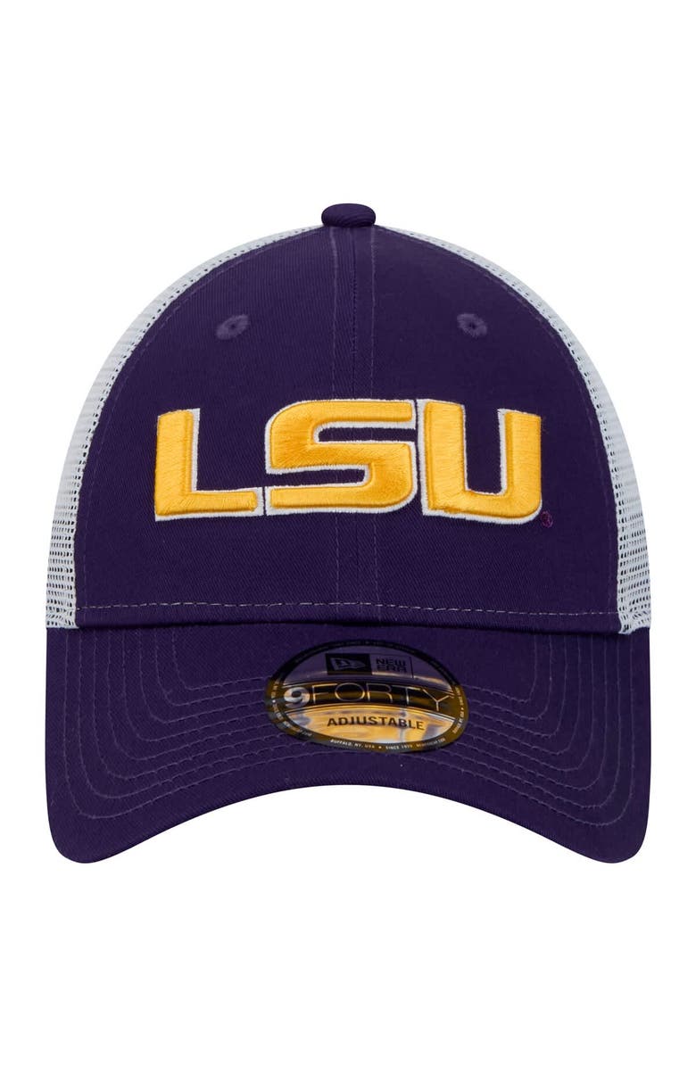 New Era Men's New Era  Purple LSU Tigers Trucker 9FORTY Adjustable Hat, Alternate, color, 