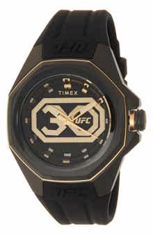 Timex® UFC Pro 30th Anniversary Silicone Strap Watch, 45mm