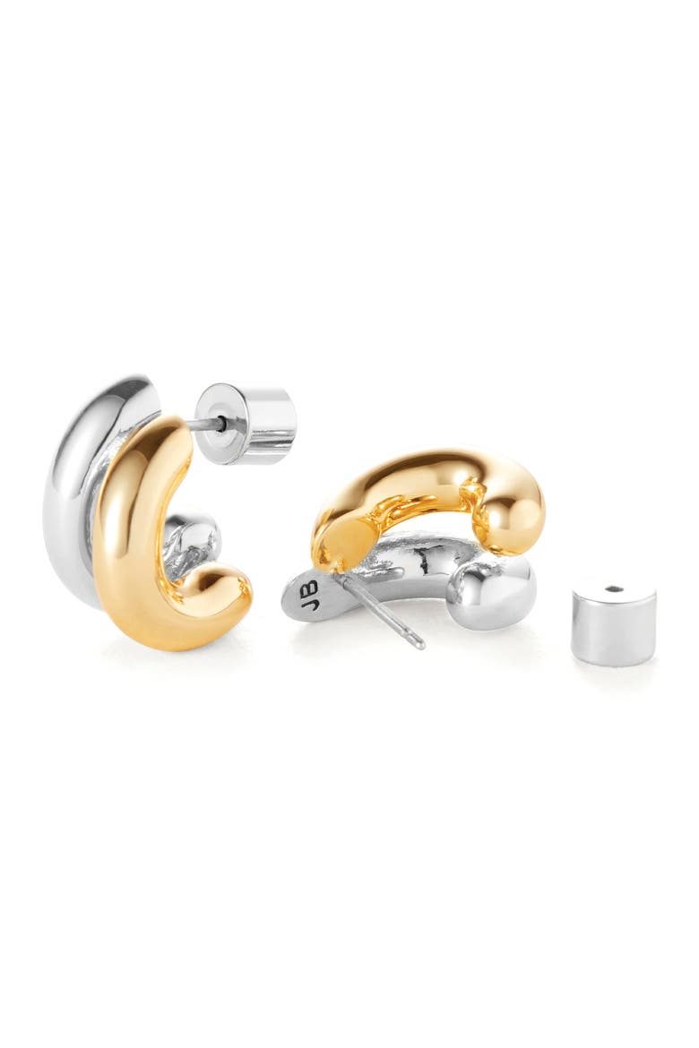 Mini Florence Double Hoop Earrings, Main, color, TWO-TONE