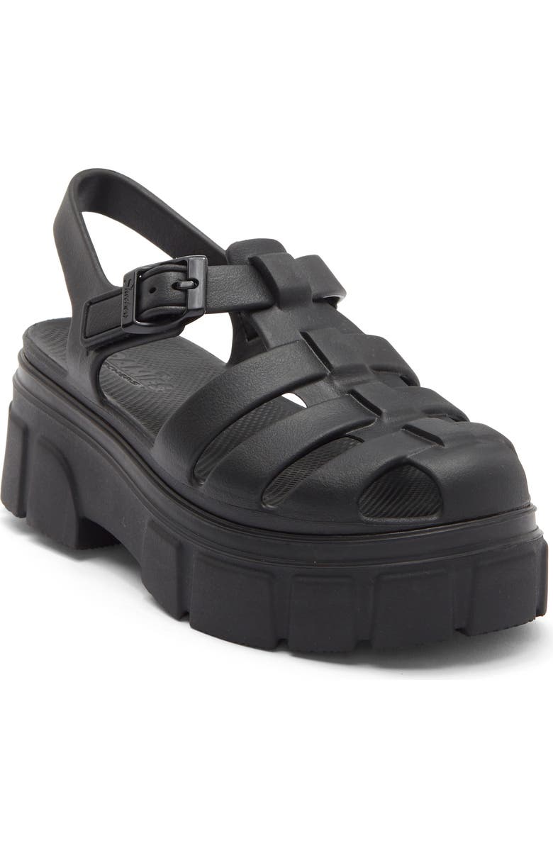 SKECHERS Foamies Headliner Platform Sandal, Main, color, Black