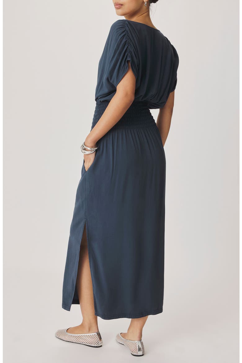 Marissa Smock Waist Maxi Dress, Alternate, color, MOOD INDIGO BLUE