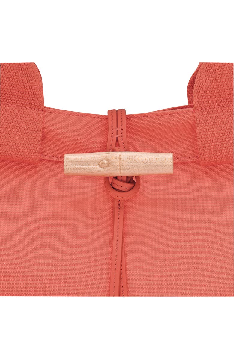 Longchamp Large Le Roseau Toile Cotton Canvas Tote, Alternate, color, Sunset