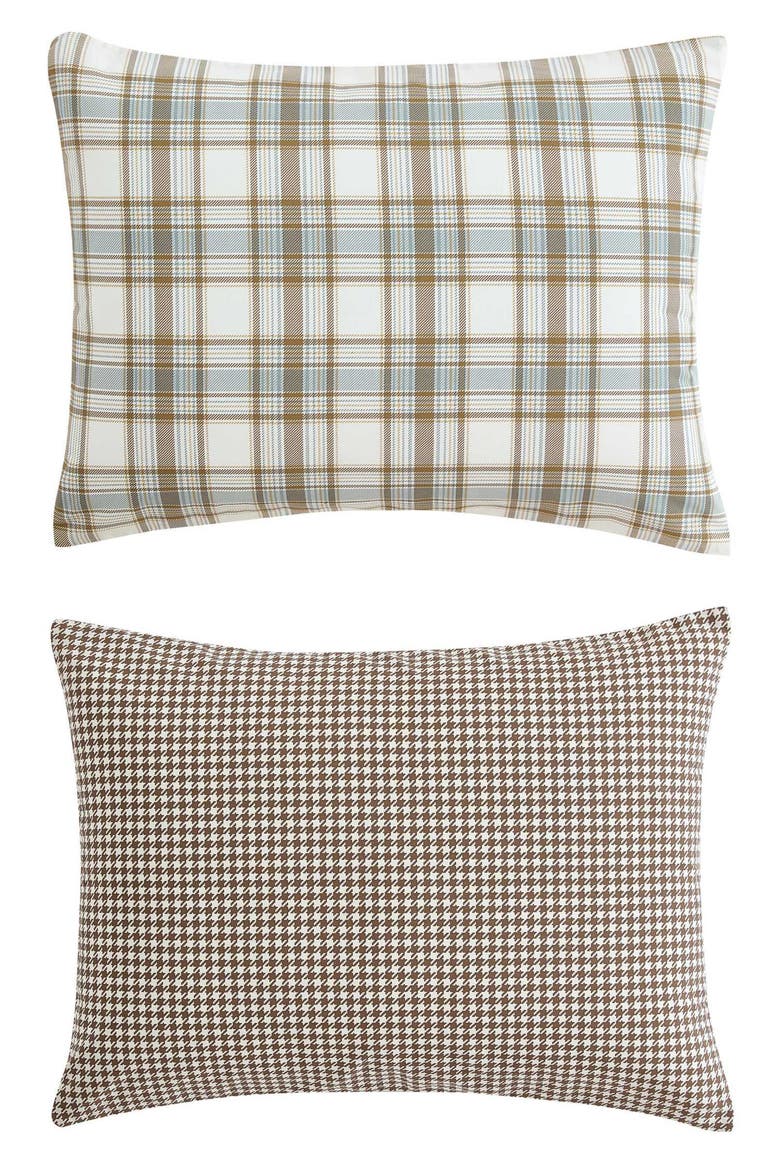 Ashland Plaid Cotton Comforter & Sham Set, Alternate, color, LIGHT / MEDIUM BROWN