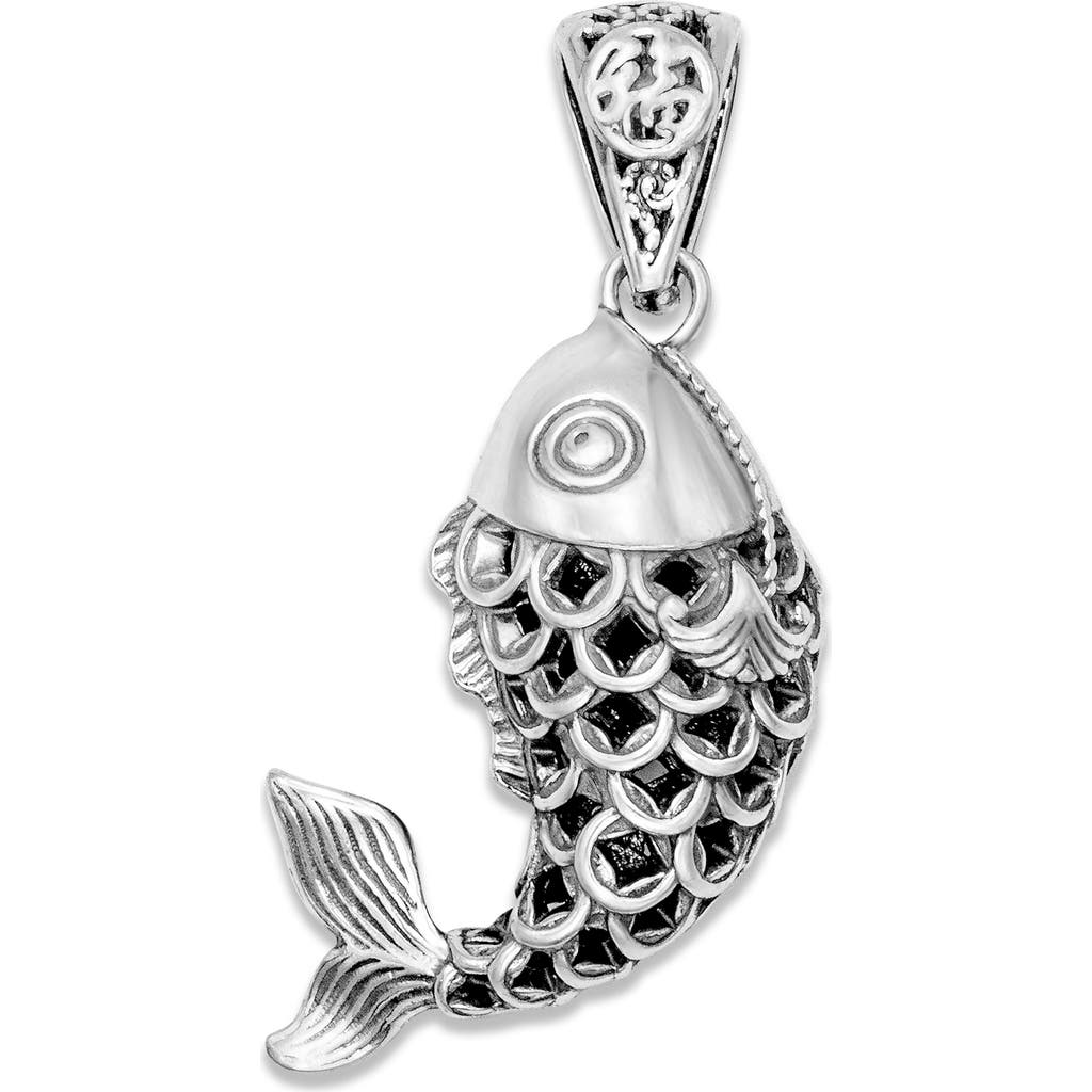 Samuel B. Sterling Silver Koi Fish Pendant In Metallic