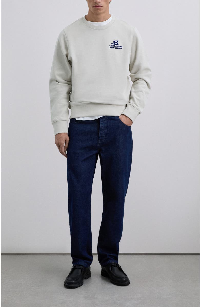 Scalpers Rebels Flock Sweater, Alternate, color, Lightgrey